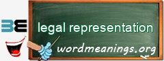 WordMeaning blackboard for legal representation